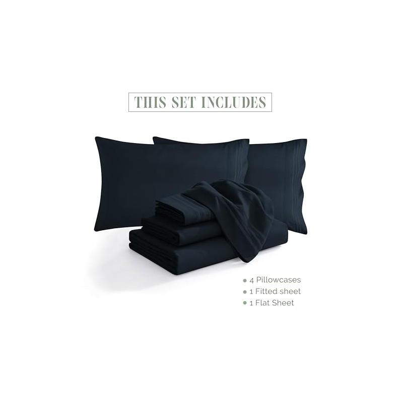 BESPOLITAN INC. 1200 Thread Count 4pc King Size Egyptian Bed
