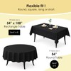 Craft And Party 12-Pack Black Plastic Tablecloths – 84 Inch