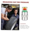 BUGUUYO Car Tire Pressure Monitor Caps Durable Valve Stem Indicators