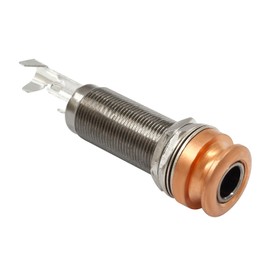 LifCratms 1/4"(6.35mm) Guitar End Pin Output Jack, Copper Metal Threaded Stereo Output Jack Socket for Electric Guitar Bass