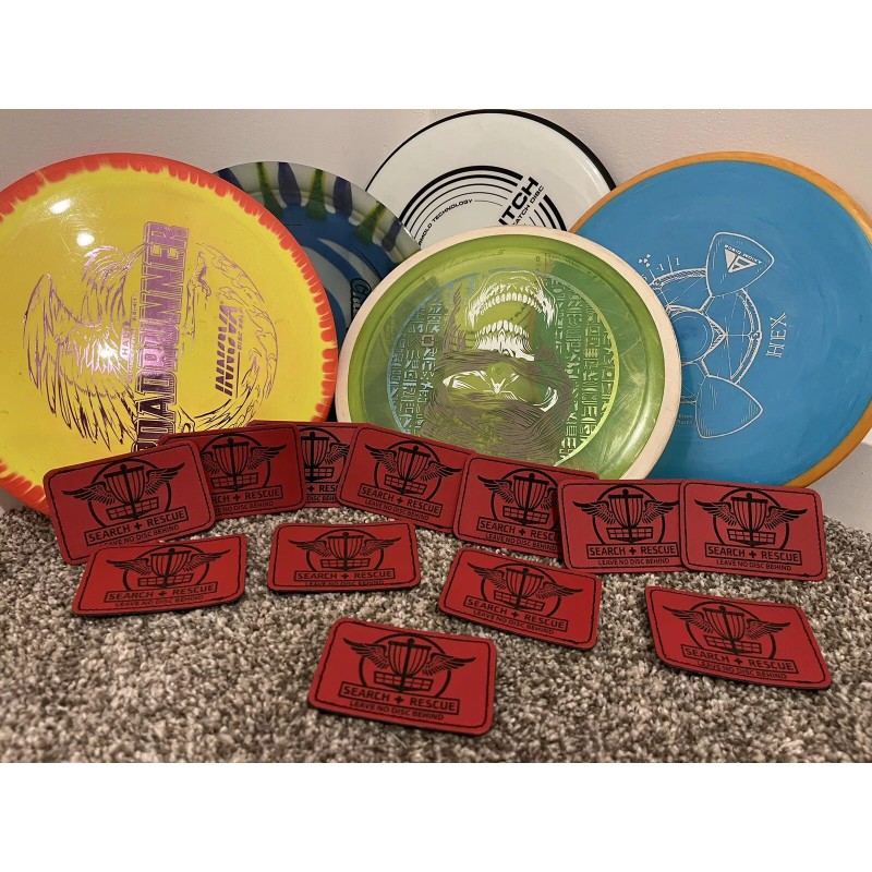 Red Disc Golf Search And Rescue Patch