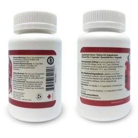 Pomegranate Extract 250mg 90c [1 bottle] by Total Natural, Kidney Care,Powerful Antioxidant, Skin Care, Menopausal Symptom Relief