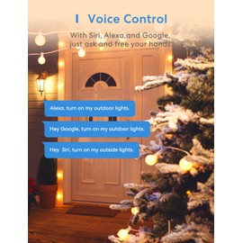 meross Outdoor Smart Plug Compatible with Apple HomeKit, Siri, Alexa, Google Assistant and SmartThings, Waterproof Outdoor Outlet, Remote & Voice Control, Timer, FCC and ETL Certified