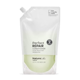 NatureLab - Recambio para acondicionador de cabello para reparación perfecta – Hidrata el cabello dañado + tratado con color con células madre de bambú, queratina, argán + aceite de pera espinosa – Acondicionador sin sulfato (24 fl oz/680 ml)