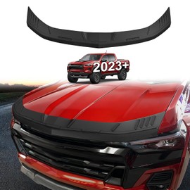 TripleAliners Protector deflector de capó compatible con Chevy Colorado 2023 2024 2025 2026 Accesorios Protector de capó TPE Deflector de insectos, solo ajuste Z71 WT