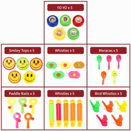 SOKA 100PCS Party Bag Fillers Prize Assortment Party Toys Goodie Loot Bag Birthday Party Gift Favors Classroom Rewards for Birthday Carnival Gift Children Kids Boys Girls Unisex