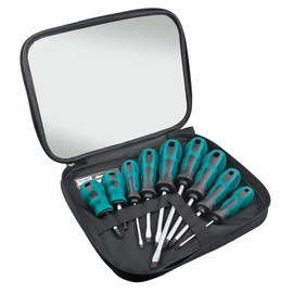 BQKKWIN 9 PCS Magnetic Screwdriver Set Professional Cushion Grip 5 Flat Head and 4 Phillips Tips Screwdriver Non-Slip for Repair Home Improveme Craft