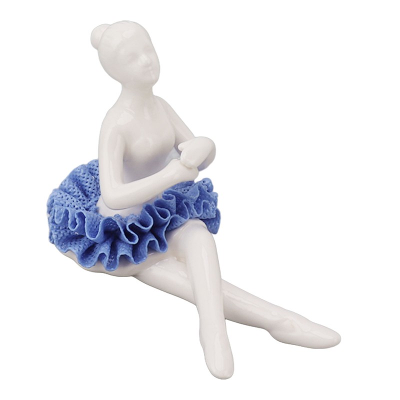 Ballerina Statue Beautiful Relaxed Mood Delicate Ceramic Ballet Dancer Figurine