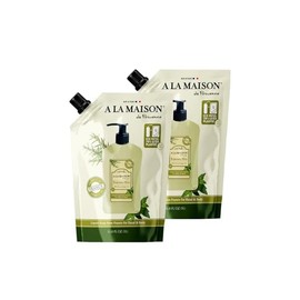 A LA MAISON French Liquid Hand Soap RefilL - Natural Hand Wash Made with Essential Oils - Biodegradable, Plant-Based, Vegan, Cruelty-Free (33.8 Fl Oz Pouch (2 Pack), Rosemary Mint)