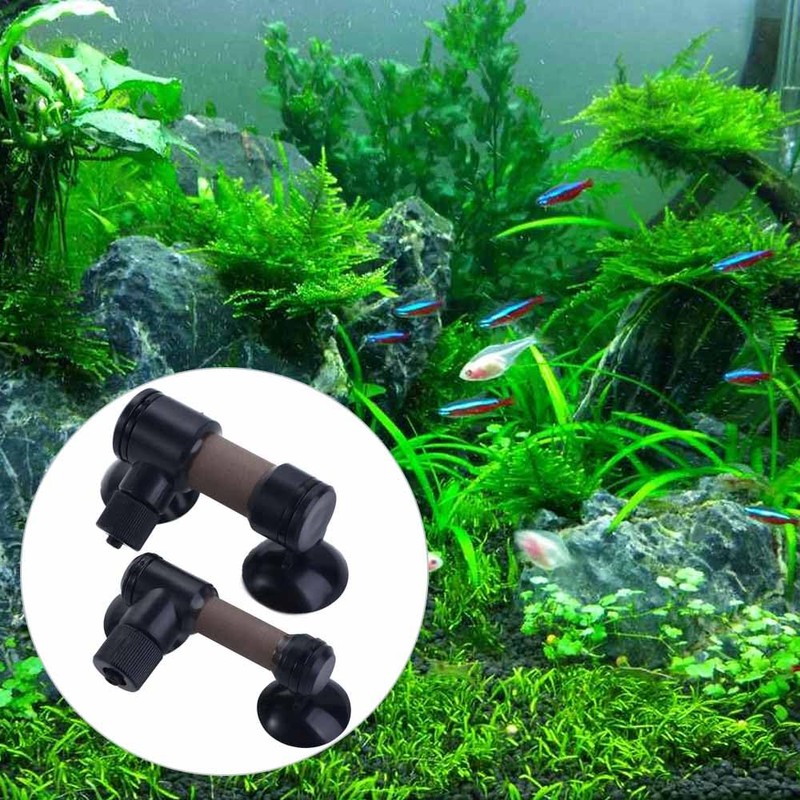 Vctitil Aquarium CO2 Diffuser Air Oxygen Atomizer Double Sucker Refiner