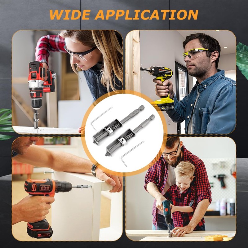 2 Pcs Spring-Loaded Screw Holder Bit, Anti-Drop Screwdriver Bit for