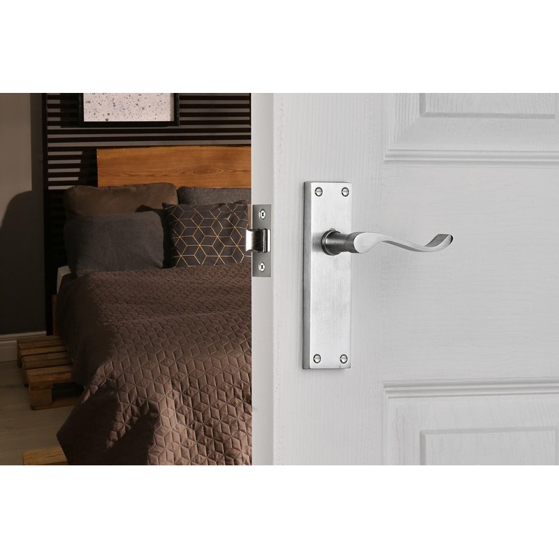 Designer Levers - Victorian Scroll Lever Door Handles - Satin