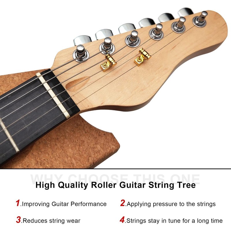 harpfeas 4 PCS Roller Guitar String Trees Guides Retainer for