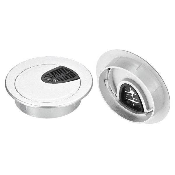sourcing map 2Pcs Cable Hole Cover, 2-9/16"(65mm) ABS Desk Cable
