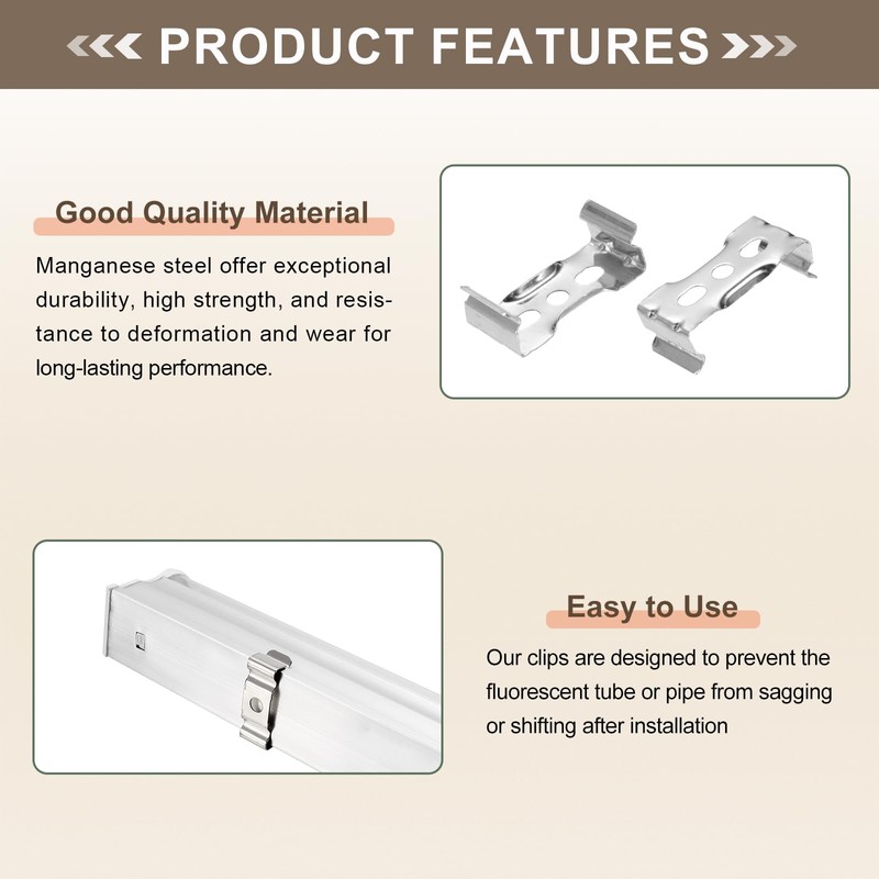MECCANIXITY T8 Clips Bracket Hanger Fluorescent Tube T8 LED Bulb