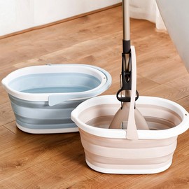 Large Capacity Foldable Wash Basin Bucket Basket Water Bucket Wash Basin Basket Rubber Basin, Foldable Basin Beige / 대용량 접이식 세숫대야 양동이 바구니 물통 세수대야 바스켓 고무 대야, 접이식대야 베이지