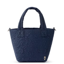 Sakroots Womens Eco-twill Culver Small Tote in REPREVE Eco Twill, Quilted Navy Spirit Desert, One Size US
