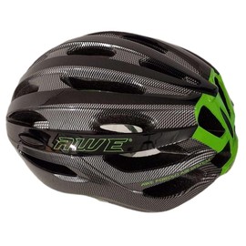 AWE® AWESprint™ Adult In Mould E-Bike/Bike Helmet Carbon/Black/Green 58-61cm *FREE 5 YEAR CRASH REPLACEMENT*