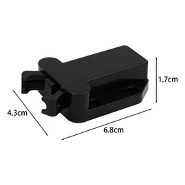 Hsthe Sea Pack of 6 Touch Release Catch Latch Cabinet Push to Open Catch Lock Black Push Latch for Cupboard and Drawer