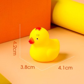 Norhogo Pack of 50 Rubber Chick Bath Toys, Classic Squeaky Chicken Bath Toy, Bath Toy for Young and Old, Mini Chick Bath Toy for Shower, Birthday, Party Supplies, Boys Hen
