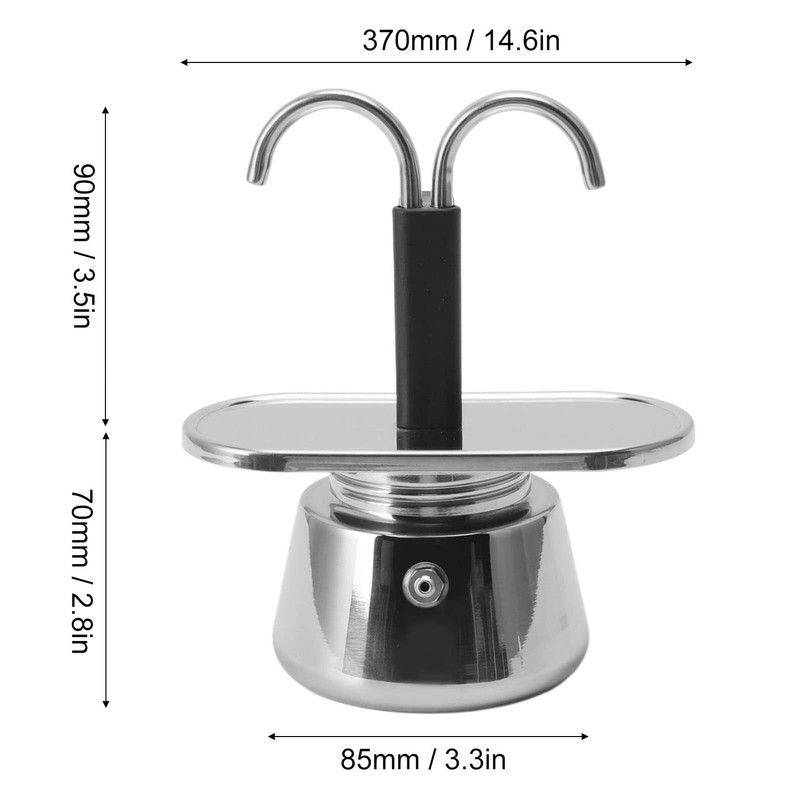 GOWENIC 2 Cup Stovetop Espresso Maker, Moka Pot Classic Italian