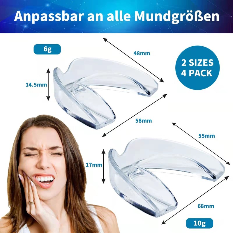 4 x Teeth Splint Grinding, AMHANDER Comfortable Bite Splint, Grinding