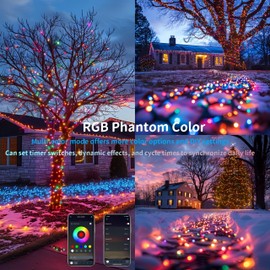 Fairy Lights, RGB 100 LEDs Colourful Colour Changing Light Tube with USB, Timer, 200+ Modes, Sync Music, Remote Control and App Control, for Christmas, Bedroom, Party, Wedding Decoration