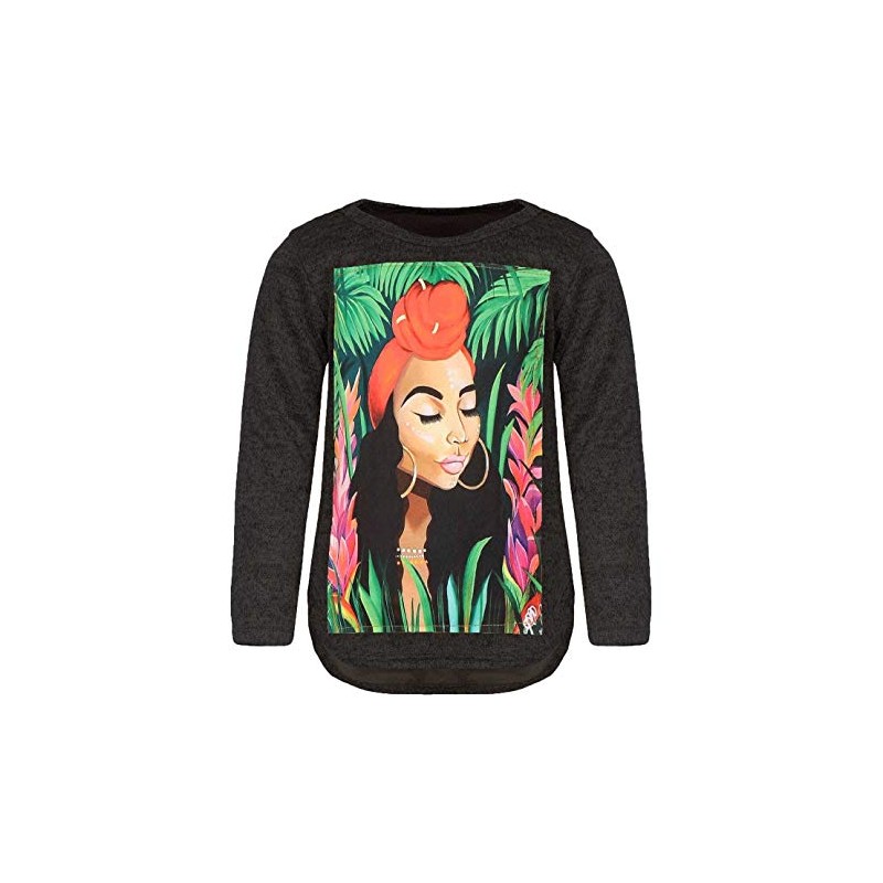 KMISSO 30229 Girls' Crew Neck Jumper, black