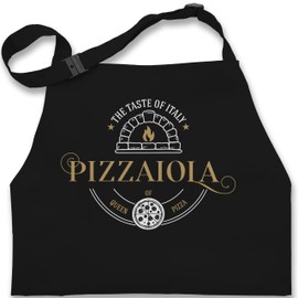 Shirtracer - Children's Apron for Boys and Girls - Pizza Apron - Pizzaiola Pizza Baker, 1 black