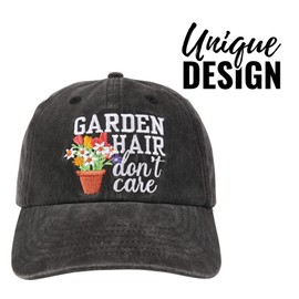 InnoBeta Gardening Gifts Cap for Plant Lovers, Plant Lady, Gardeners, Gardening Lovers, Funny Adjustable Embroidered Hat Gifts for Birthday, Christmas - Black