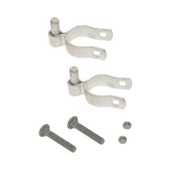 Dailydanny 2 Pack Chain Link Fence Frame Gate Post Male Hinge with Bolts and Nuts (2-7/8 Inch)