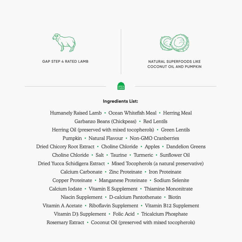 Open Farm Pasture-Raised Lamb Grain-Free Dry Cat Food, Humanely Raised