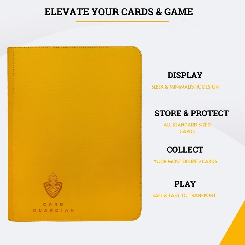 Card Guardian - 9 Pocket Premium Binder with Zipper for