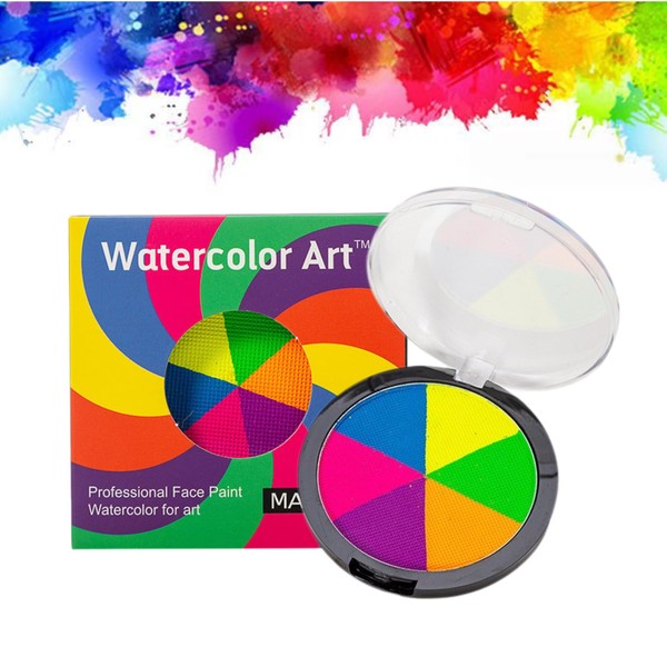 6-Color Face Painting Kit, Water-Activated, Long-Lasting & Easy to Clean