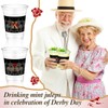 Pickmesh 50 Pcs Derby Plastic Cups, 12 oz, Black, Rose,