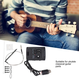 LED Guitar Pickup, Ukulele Pickup, Sensitive Volume Control Professionals for Ukulele Beginners Classical Guitar