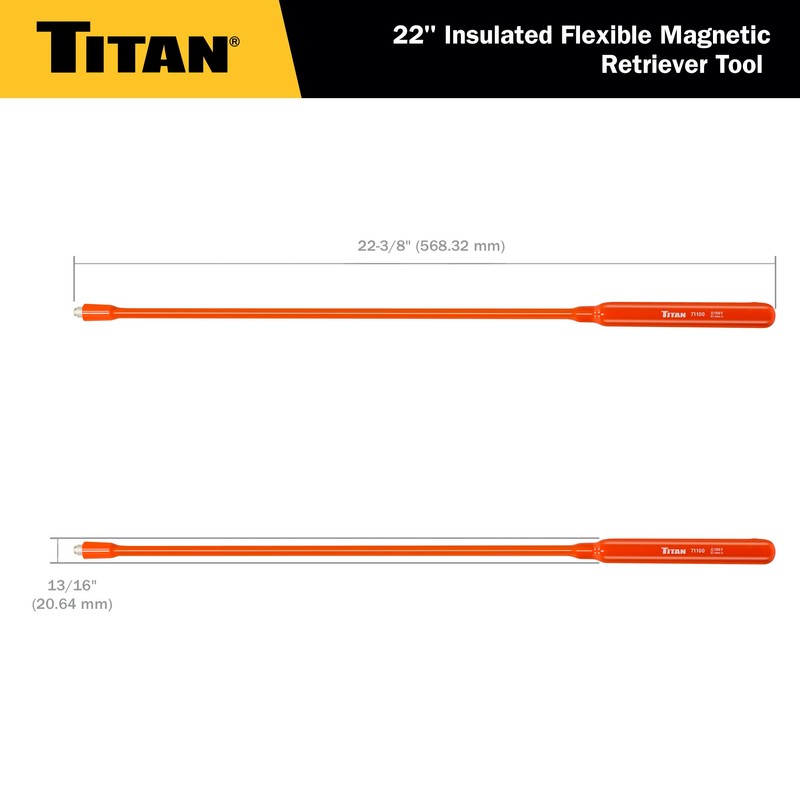 Titan 71100 22-Inch Insulated Flexible Magnetic Retriever Tool