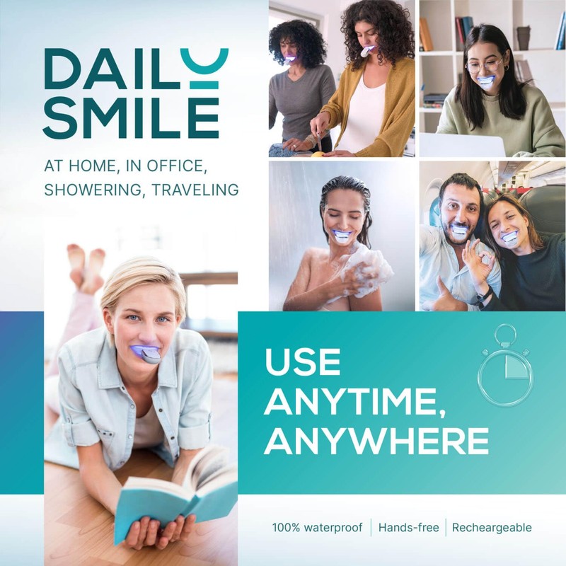 Dailysmile Teeth Whitening Kit with LED - Formulated for Sensitive