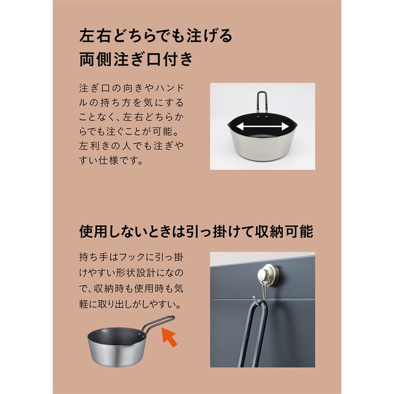 CBJAPAN Milk Pan, 6.3 inches (16 cm), Induction Compatible, Fluorine