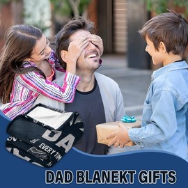 Wazzio Birthday Gifts for Dad from Daughter Son, Dad Blanket Gifts from Daughter, Gift for Fathers Day, Father Throw Blanket for Sofa Couch Bed, Men Gifts Ideas 50"X60"