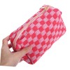 Healvian 2Pcs Checkered Makeup Bag Set Capacity Reusable Cosmetic Bags