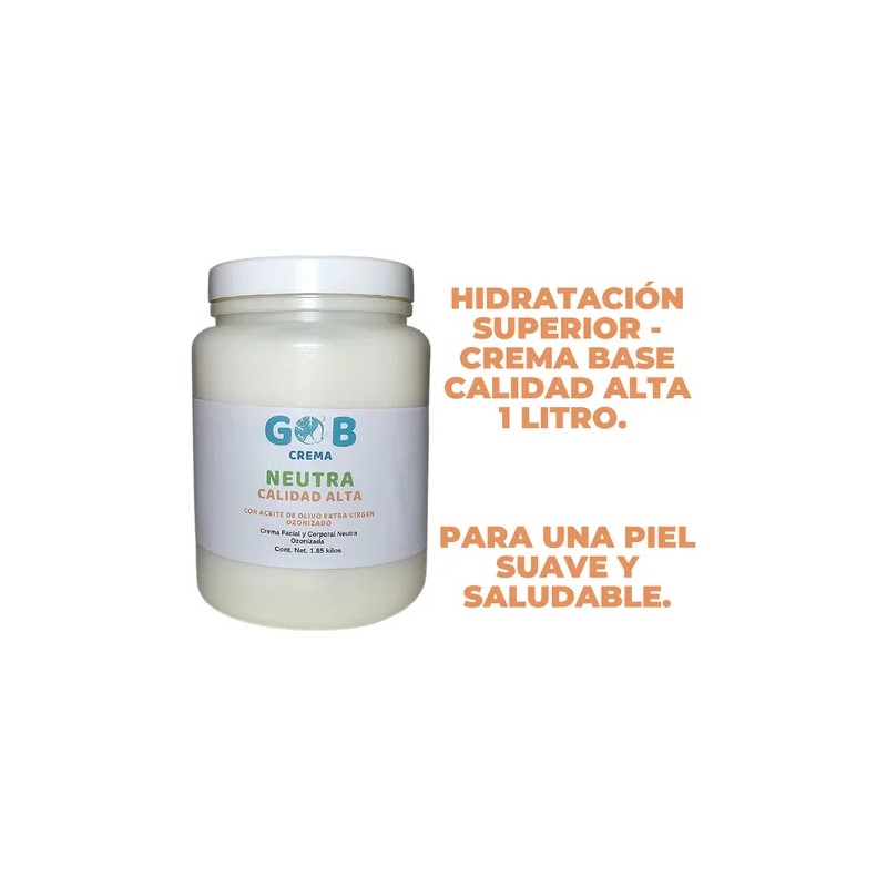 Crema Base Neutra Ozonizada Calidad Alta 1 Kilo-S