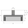 Ferrite Flat Grippers – Diameter 40 x 8.0 mm Thread