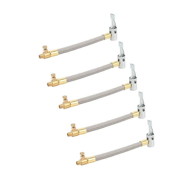 5pcs 10cm Tire Inflator Hose Quick Inflation Air Pump Extension
