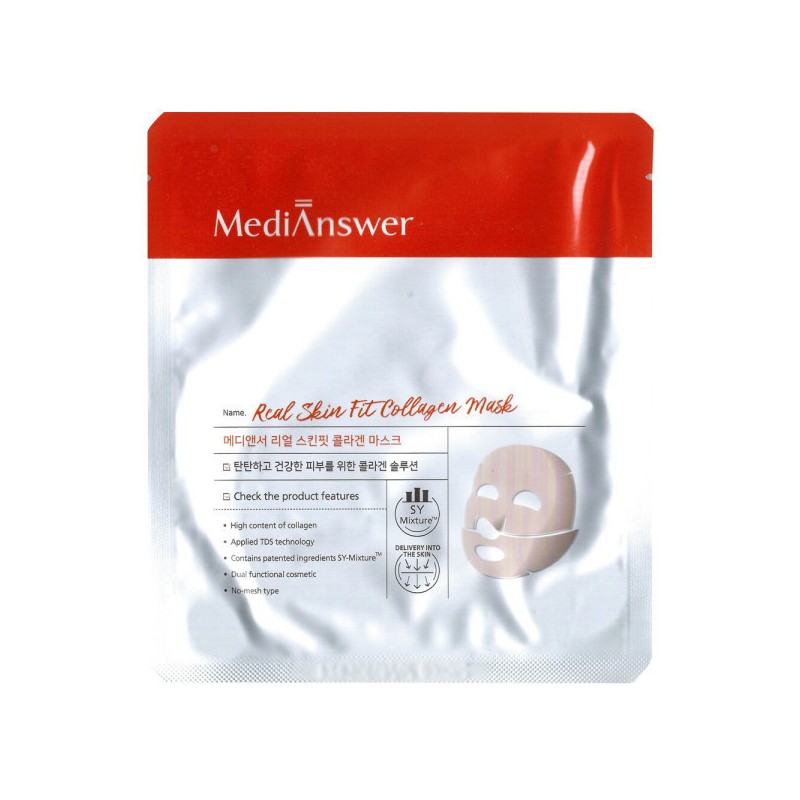 MediAnswer 메디앤서 리얼 스킨핏 콜라겐 마스크 35ml x 4개 /