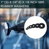 MisFun Pack of 120 Rubber Washers, Rubber Flat Washers Set,