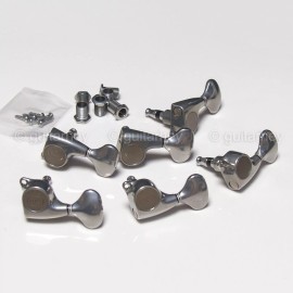 GOTOH NEW Gotoh SGL510Z-L5 Tuning Keys Set 1:21 Ratio 3x3 - ANTIQUE X-FINISH CHROME