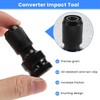 1/2 inch Square To 1/4 inch Black Hex Ratchet Socket