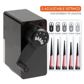 Marie's Manual Pencil Sharpener, Hand Crank Artist Sharpener with Adjustable Sharpness, Precision Self-Feed, Auto-Stop & Self-Retraction, for Charcoal, Drawing, Sketching & Colored Pencils