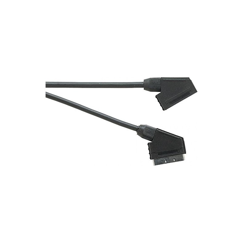 Scart Plug to Scart Socket, Black